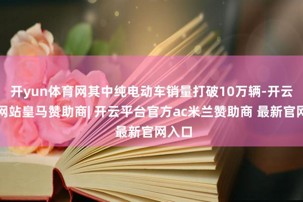 开yun体育网其中纯电动车销量打破10万辆-开云平台网站皇马赞助商| 开云平台官方ac米兰赞助商 最新官网入口