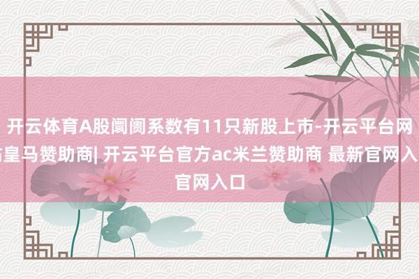 开云体育A股阛阓系数有11只新股上市-开云平台网站皇马赞助商| 开云平台官方ac米兰赞助商 最新官网入口